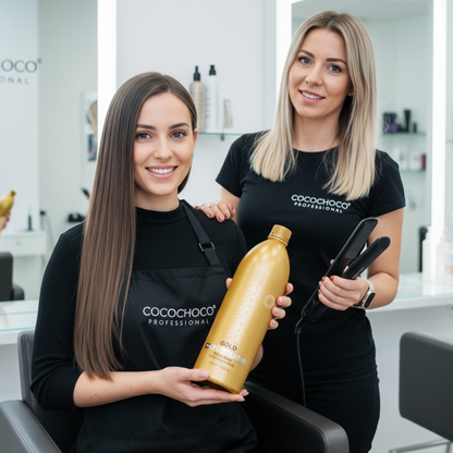 Βραζιλιάνικη Κερατίνη Χρυσή Χαλλιά 1000 ml - Για επιπλέον λάμψη / γυαλιστερά μαλλιά | Cococho®