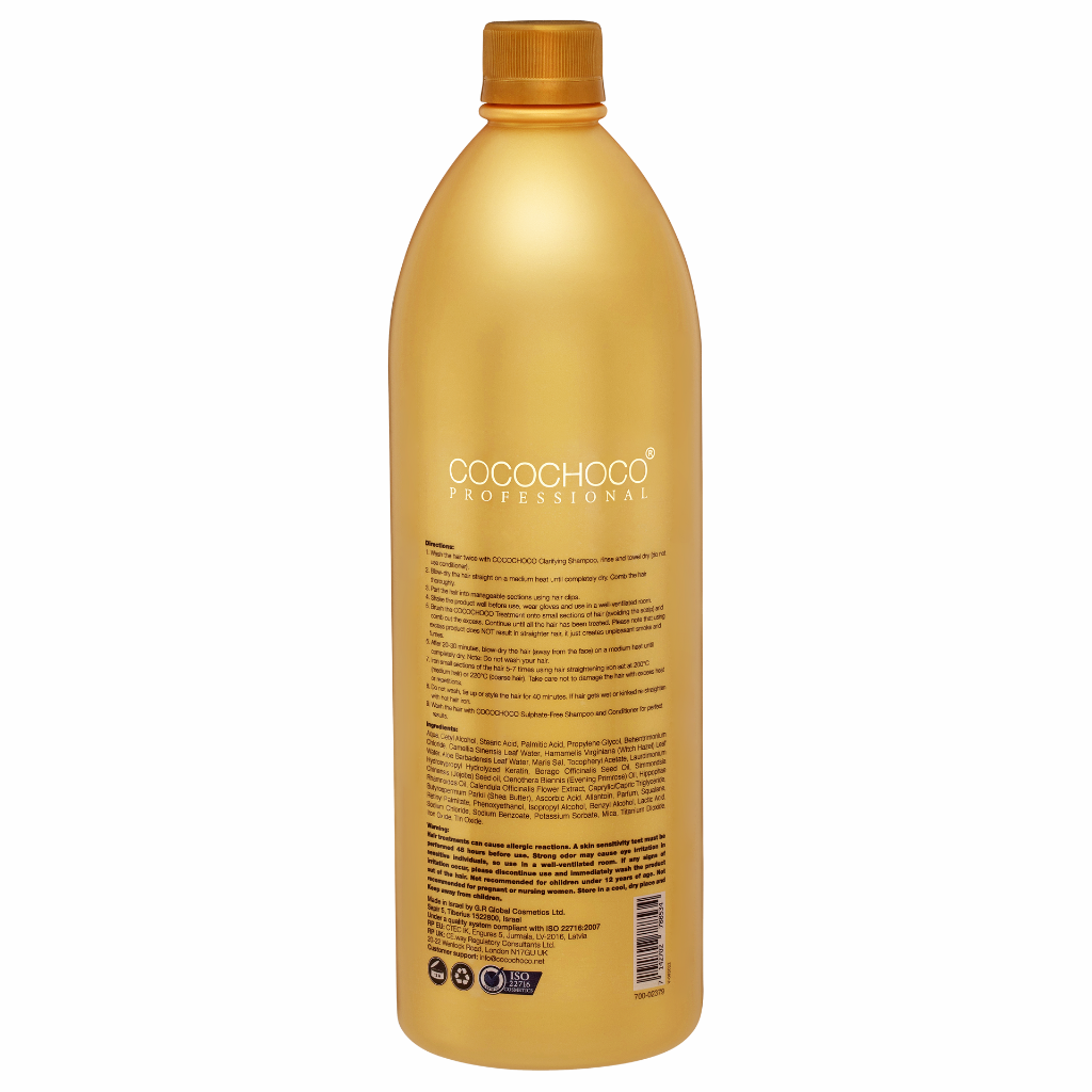 Βραζιλιάνικη Κερατίνη Χρυσή Χαλλιά 1000 ml - Για επιπλέον λάμψη / γυαλιστερά μαλλιά | Cococho®
