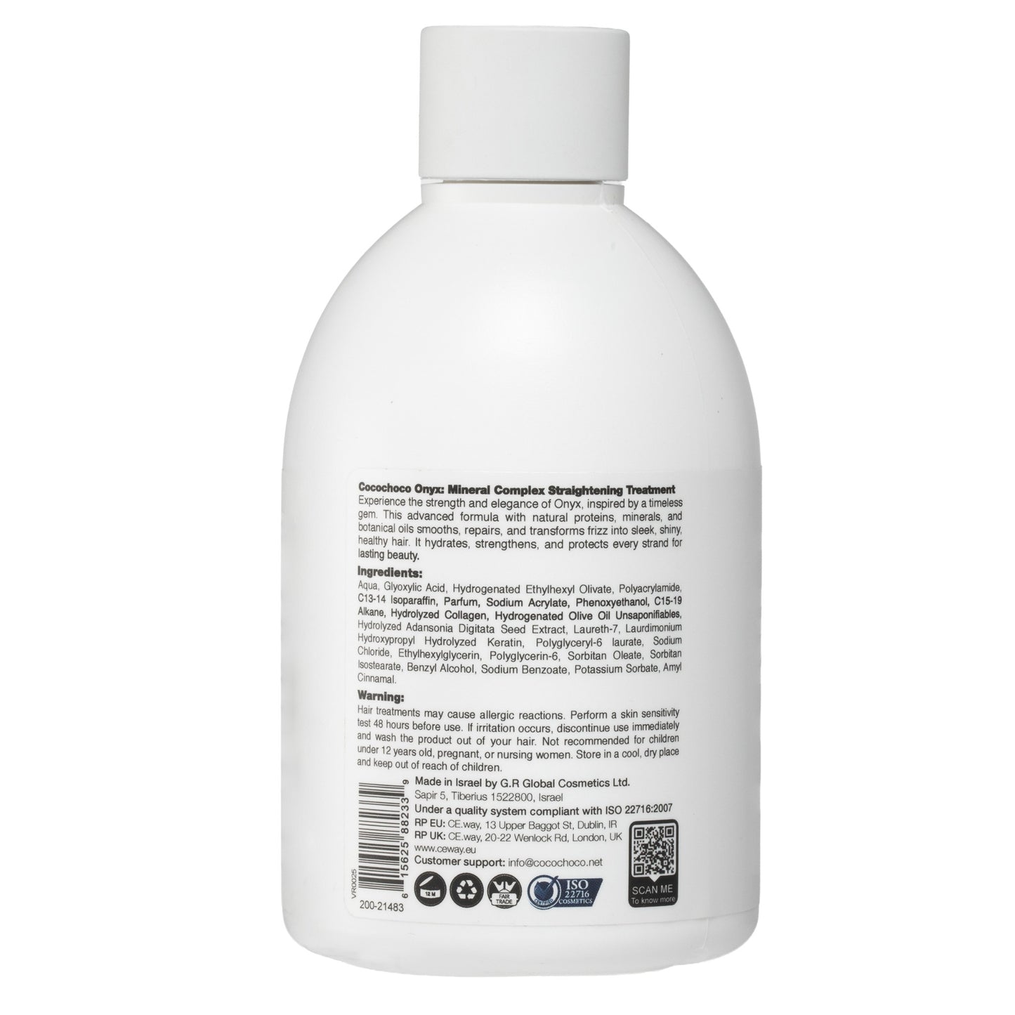 ONYX Mineral Keratin για Ίσιωμα και Αποκατάσταση Μαλλιών 250 ml | COCOCHOCO®